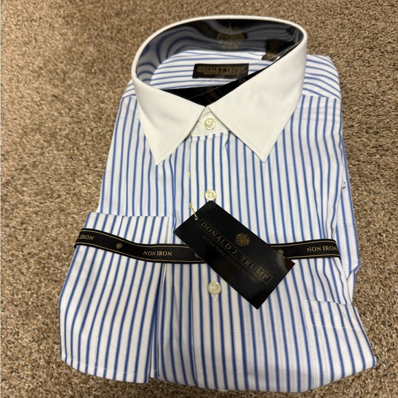 Donald J. Trump Other - Donald Trump Blue and White Striped Dress Shirt